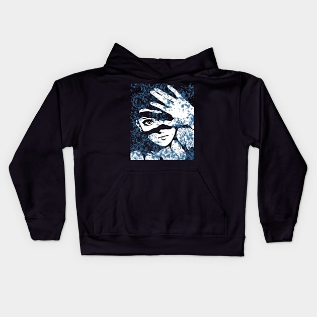 Punk Fashion Style Navy Glowing Girl Kids Hoodie by Punk Fashion